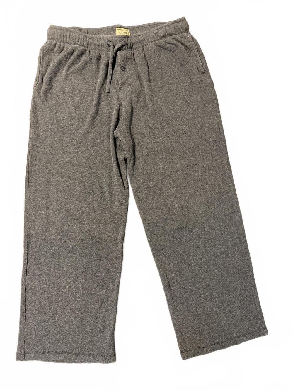 L.L.Bean Men’s Large Gray Organic Cotton Sweatpants Lounge Pants Drawstring